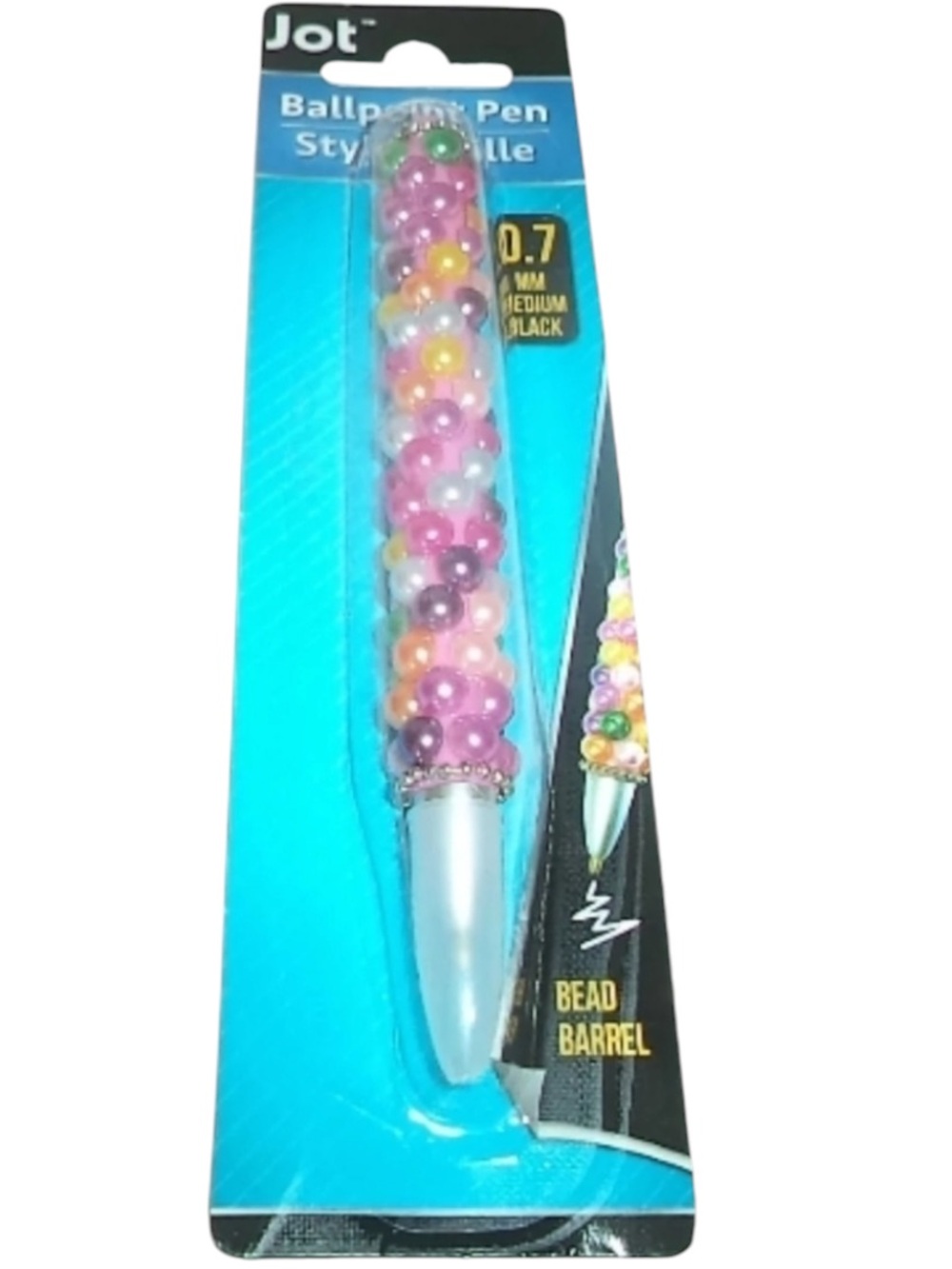 Ballpoint Pen With Colorful Beads With Medium Black Ink